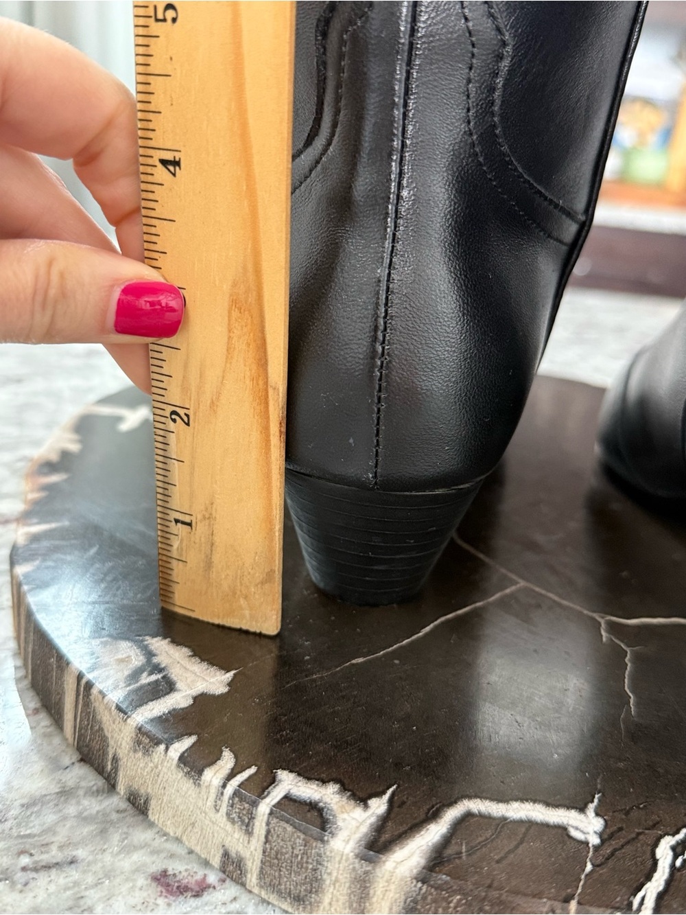 Steve Madden Dollie Black Leather Tall Western Boots Never Worn Cowboy Riding - Picture 9 of 11